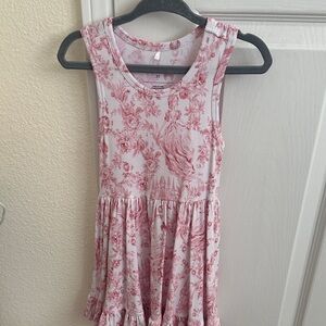 Posh Peanut Pink Floral Kids Casual Dress